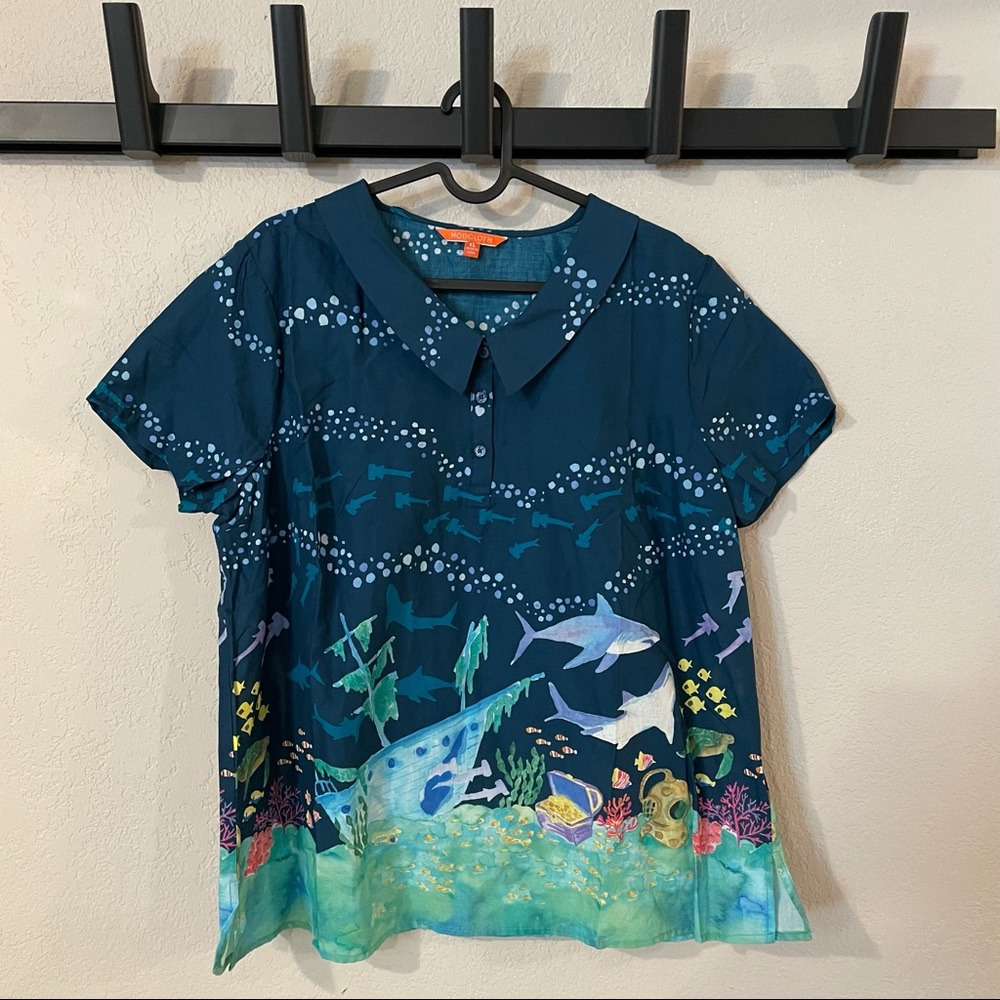 NEW! Modcloth Sunken Shipwreck Collared Blouse